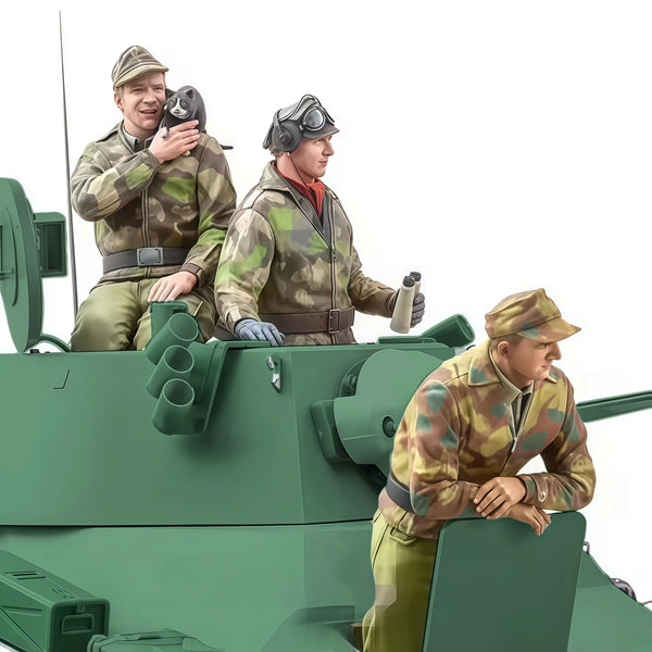 1/16 WWII American Tank Crew, 3 Figures, Resin Model Figure Kit, Unassembled and Unpainted