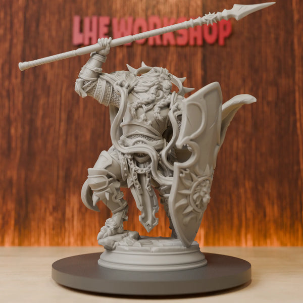 75mm Leonin Sun Paladin, Resin Model Figure Kit, Fantasy Theme, Unassembled and Unpainted