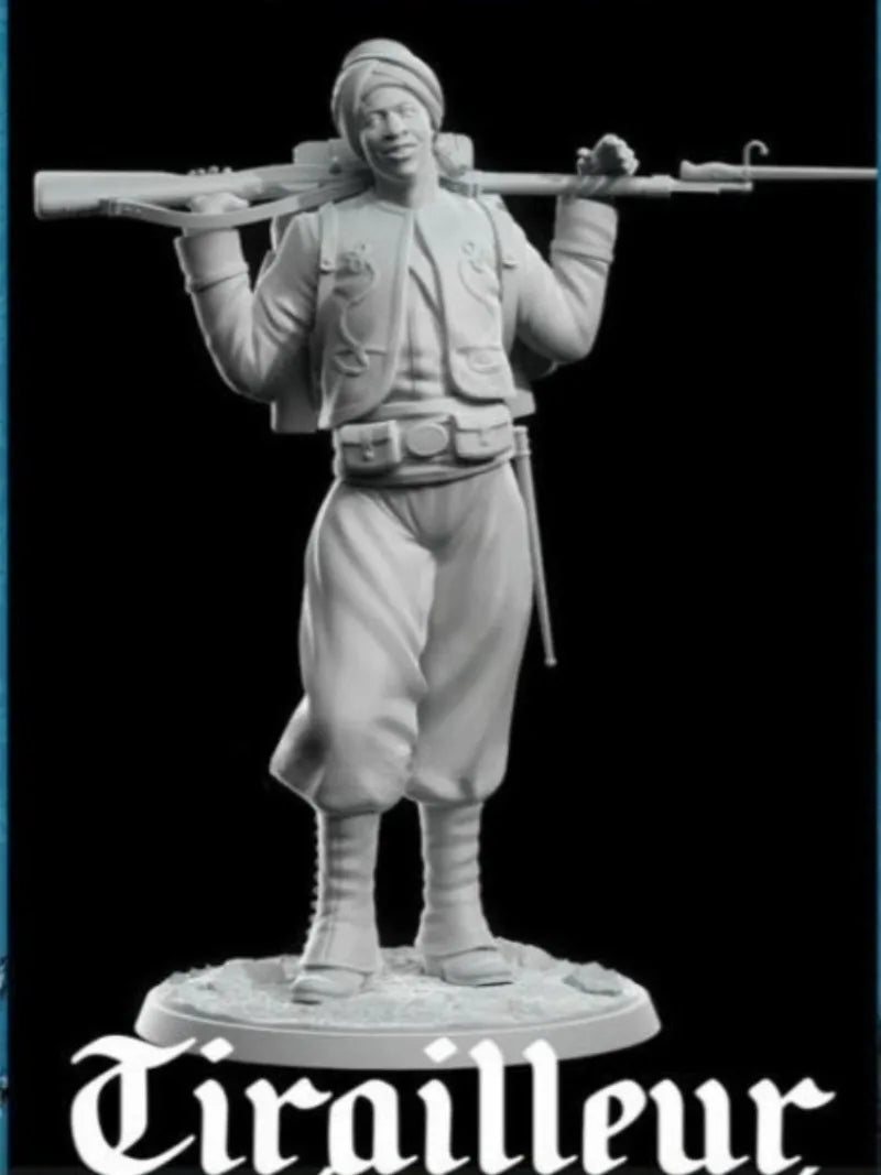 1/24 WWI French Tirailleur, Resin Model Figure Kit, Unassembled and Unpainted