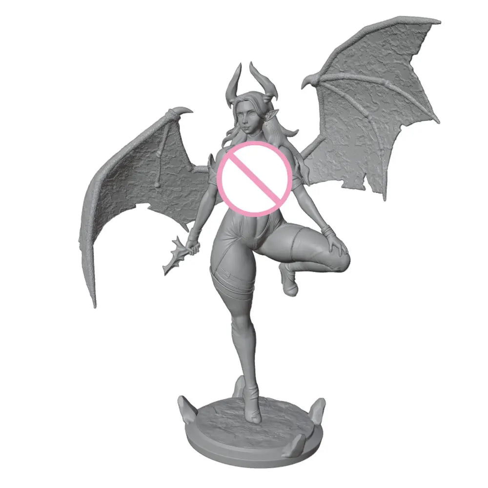 1/24 Demon Succubus with Wings, Resin Model Figure Kit, Fantasy Theme, Unassembled and Unpainted