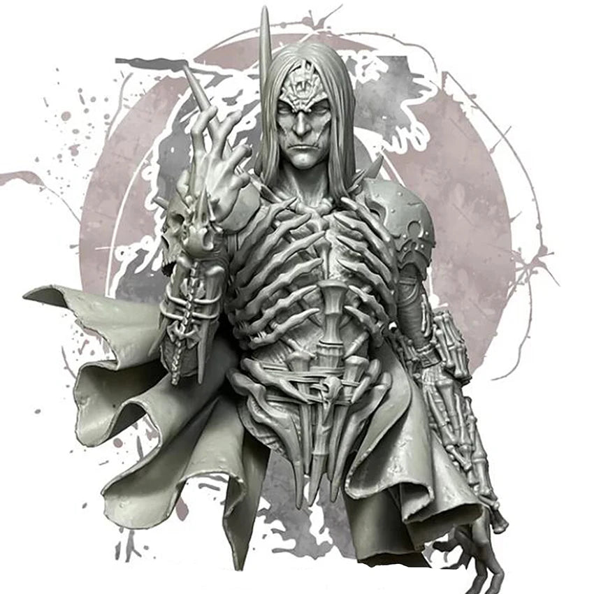 1/10 Skeleton Warrior, Resin Model Bust Kit, Fantasy Theme, Unassembled and Unpainted