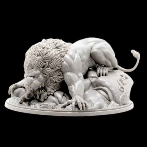 100mm Demonic Beast, Resin Model Creature Kit, Fantasy Theme, Unassembled and Unpainted