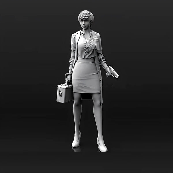 1/35 Modern Female FBI Agent, Resin Model Figure Kit, Unassembled and Unpainted