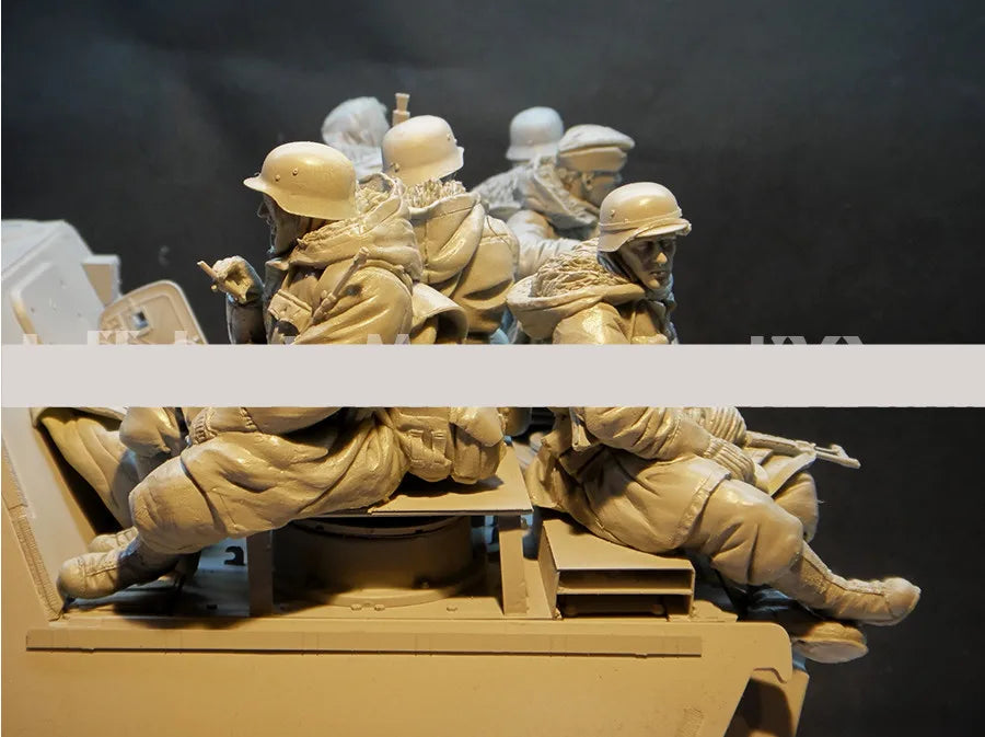 1/16 Modern Tactical Assault Squad, 6 Figures, Resin Model Figure Kit, Unassembled and Unpainted