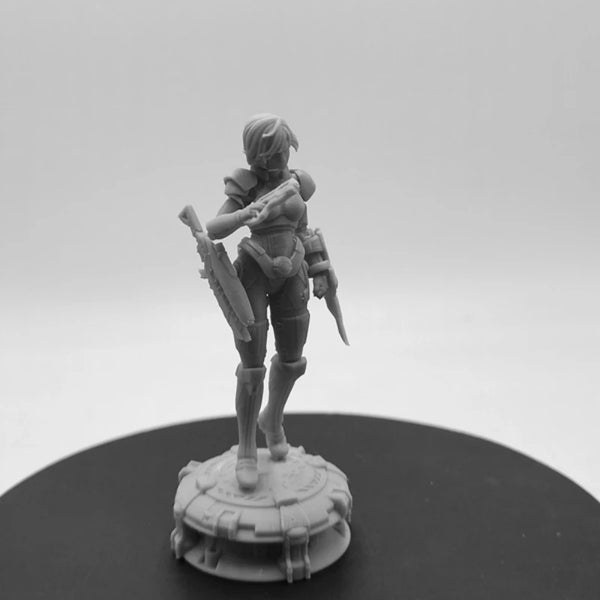 1/24 Modern Sci-Fi Commander Shepard, Resin Model Figure Kit, Unassembled and Unpainted