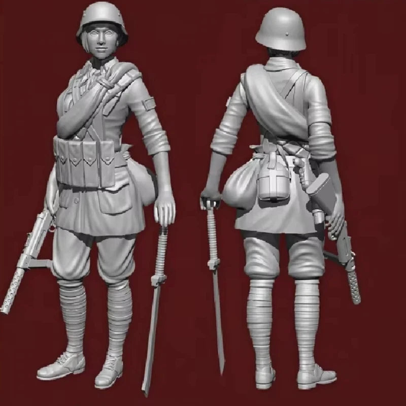 1/35 WWI National Army Soldiers, 2 Figures, Resin Model Figure Kit, Unassembled and Unpainted