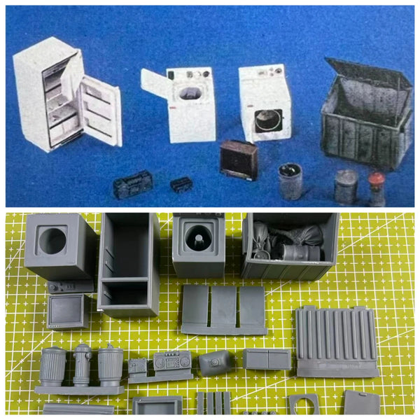1/35 Modern Household Furniture, Resin Model Accessory Kit, Unpainted