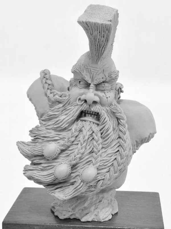 Dwarf, Resin Model Bust Kit, Fantasy Theme, Unassembled and Unpainted