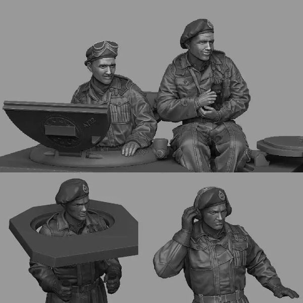1/35 WWII American Infantry with Binoculars, Resin Model Figure Kit, Unassembled and Unpainted