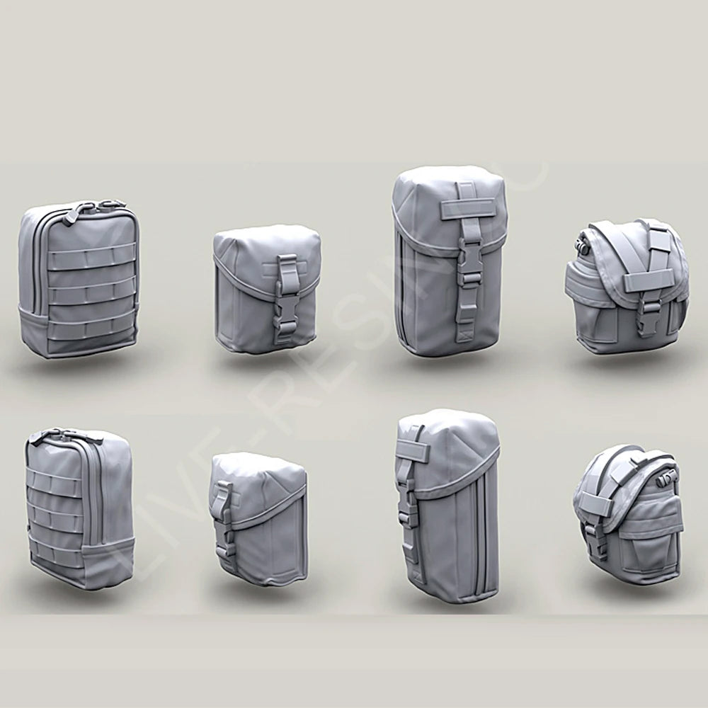 1/35 Modern U.S. Army Tactical Backpacks, Resin Model Accessory Kit, Unpainted
