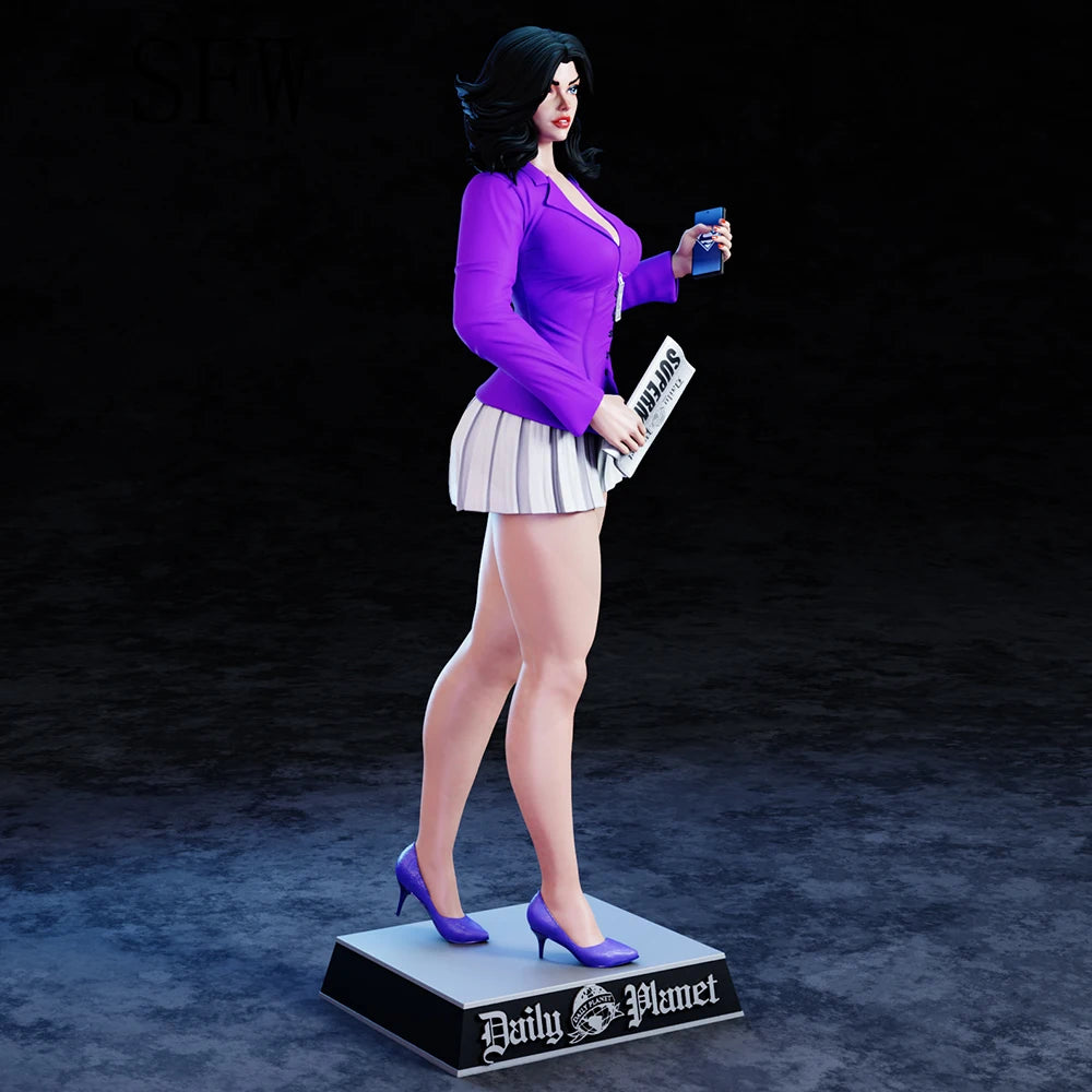 1/24 Woman in Purple Outfit, Resin Model Figure Kit, Unassembled and Unpainted