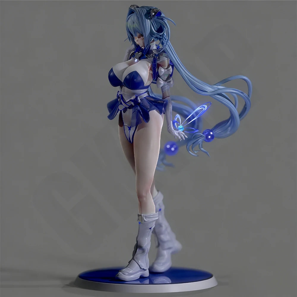 1/24 Girl with Mecha Armor, Resin Model Figure Kit, Anime Theme, Unassembled and Unpainted