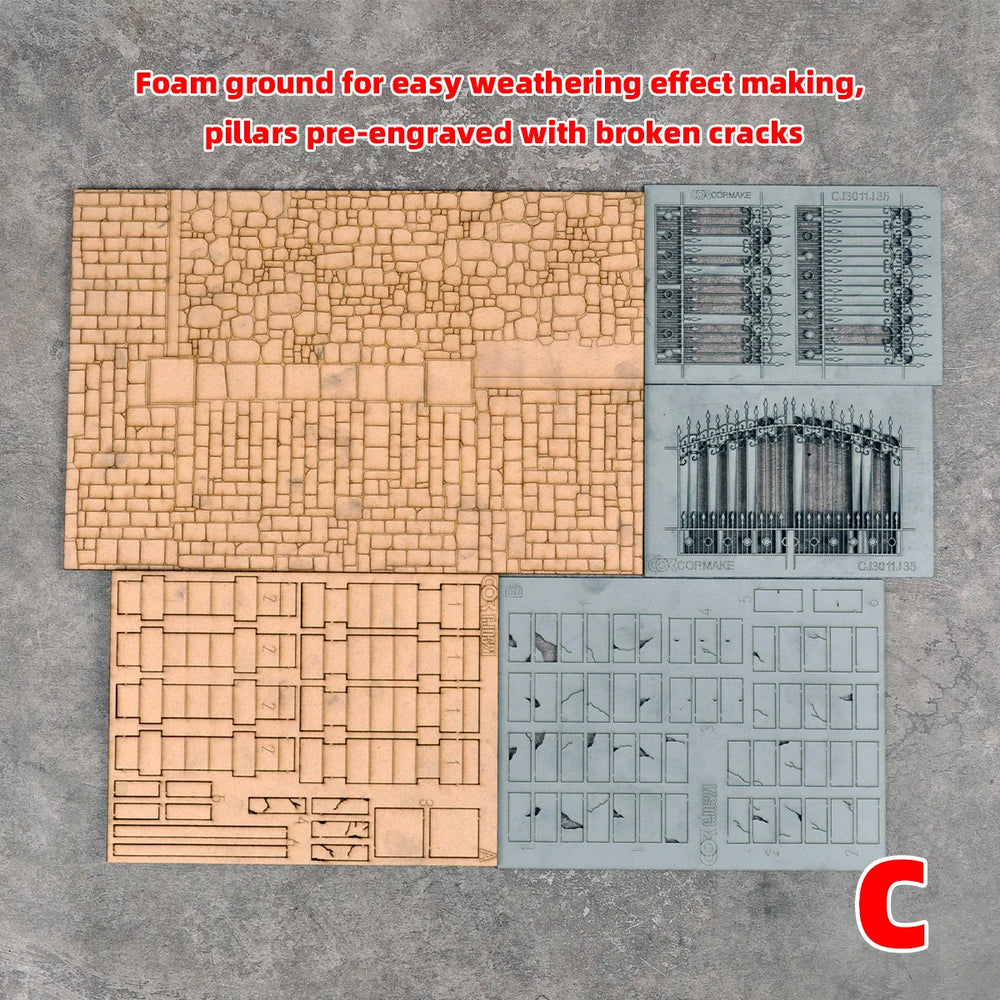 1/35 Modern Residential Compound, Resin Model Diorama Kit, Unassembled and Unpainted