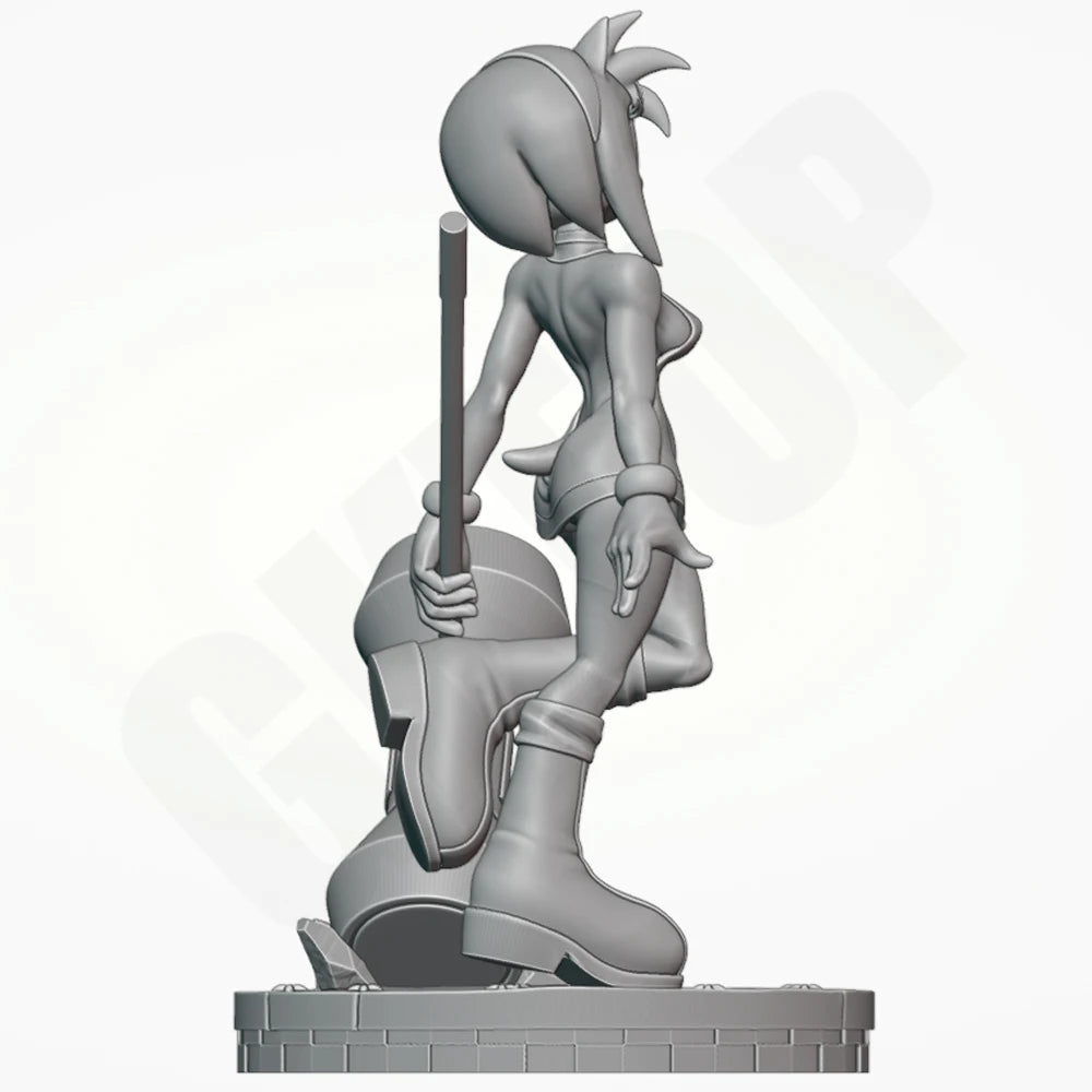 1/24 Video Game Hedgehog Girl, Resin Model Figure Kit, Anime Theme, Unassembled and Unpainted