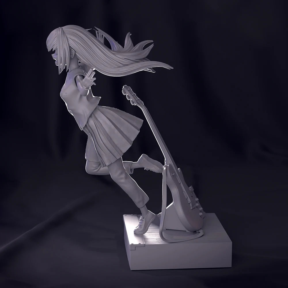 1/24 Girl Musician, Resin Model Figure Kit, Anime Theme, Unassembled and Unpainted