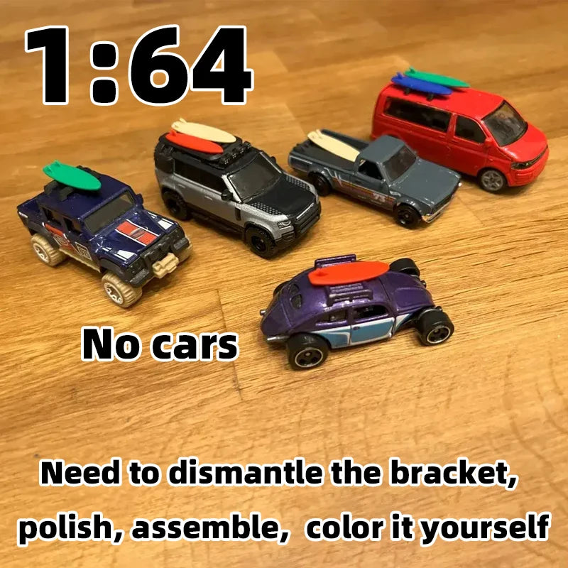 1/64 Car Roof Rack, Resin Model Accessory Kit, Historical Theme, Unpainted
