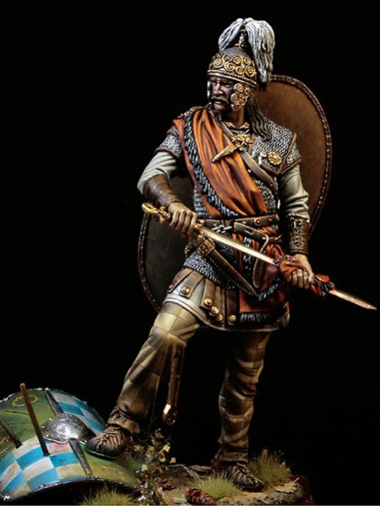 1/24 Medieval Pike Warrior, Resin Model Figure Kit, Unassembled and Unpainted