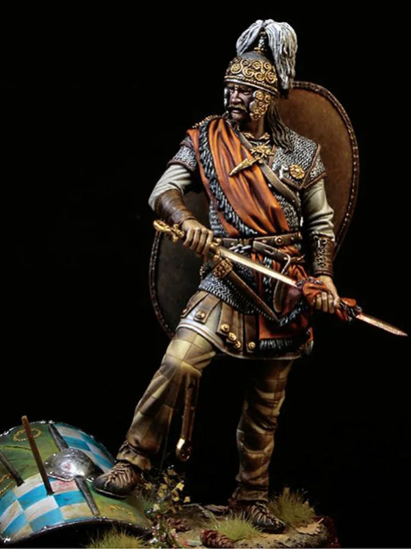 1/24 Medieval Pike Warrior, Resin Model Figure Kit, Unassembled and Unpainted