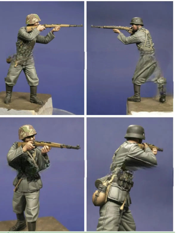 1/35 WWI British Infantryman Firing Poses, Resin Model Figure Kit, Unassembled and Unpainted