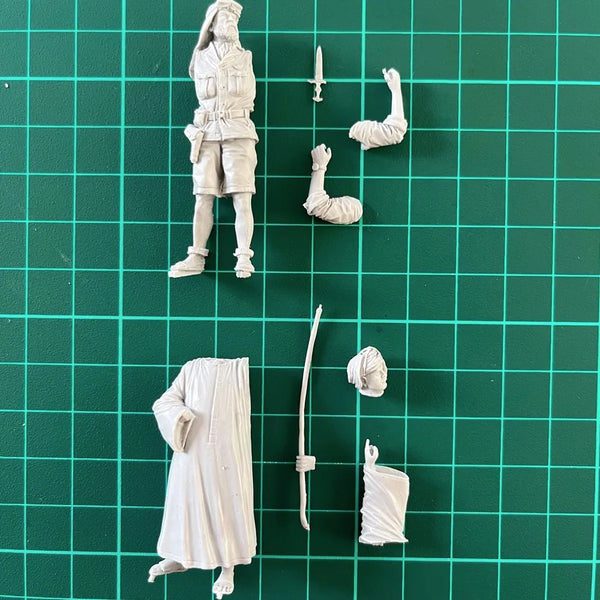 1/35 WWII SAS and Local, 6 Figures, Resin Model Figure Kit, Unassembled and Unpainted