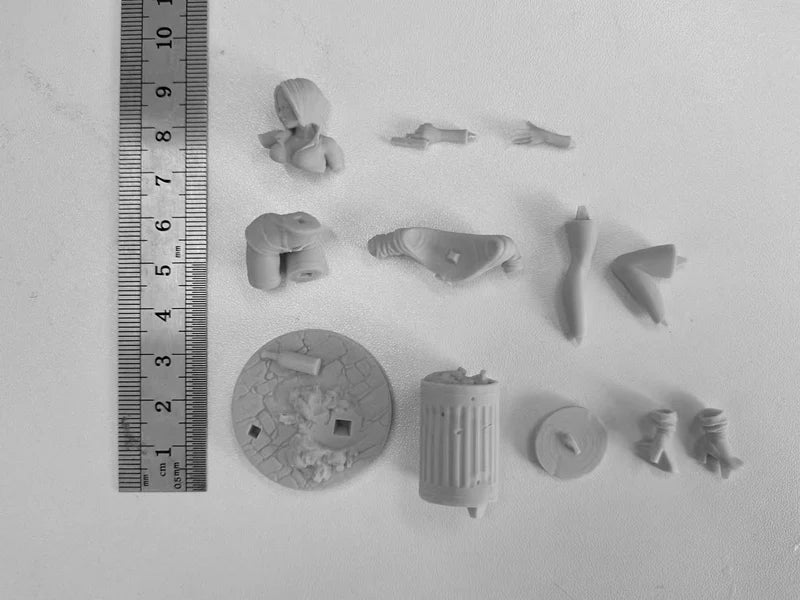 1/24 Female Cowboy Gunner, Resin Model Figure Kit, Anime Theme, Unassembled and Unpainted