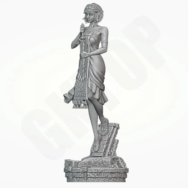 1/16 Warrior Princess, Resin Model Figure Kit, Fantasy Theme, Unassembled and Unpainted