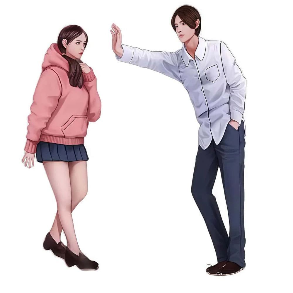 1/24 College Students, 2 Figures, Resin Model Figure Kit, Anime Theme, Unassembled and Unpainted