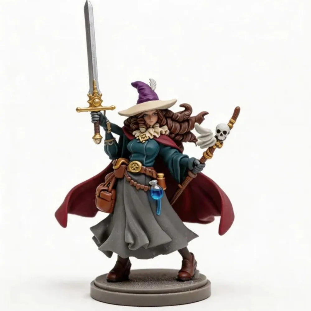 1/48 Battle Mage, Resin Model Figure Kit, Fantasy Theme, Unassembled and Unpainted