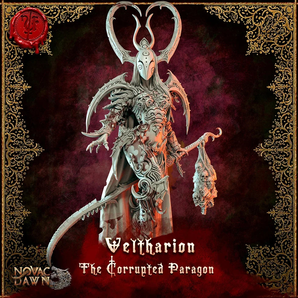 75mm Dark Fantasy Wertharion the Corrupted, Resin Model Figure Kit, Fantasy Theme, Unassembled and Unpainted