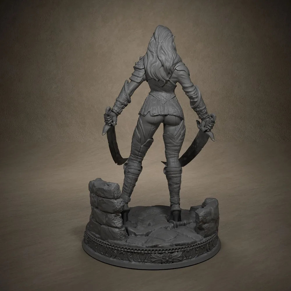 80mm Modern Female Soldier/Spy in Tactical Gear, Resin Model Figure Kit, Unassembled and Unpainted
