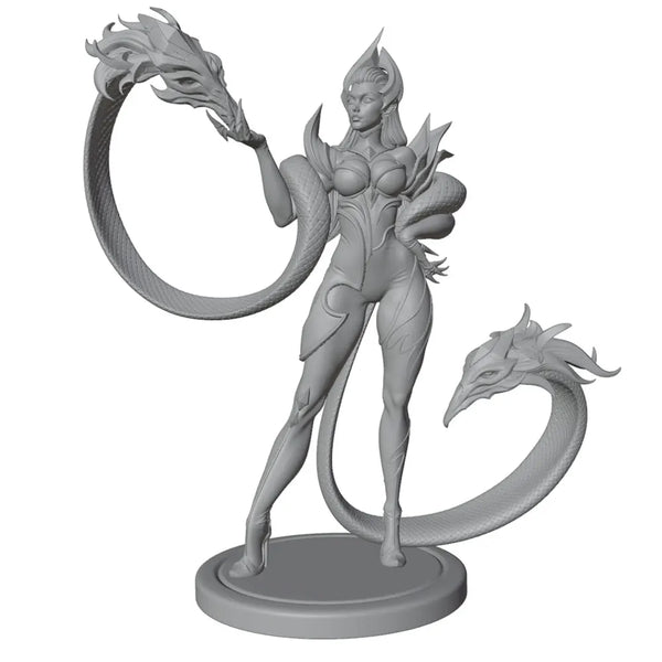 75mm Snake Spirit Sorceress, Resin Model Figure Kit, Fantasy Theme, Unassembled and Unpainted