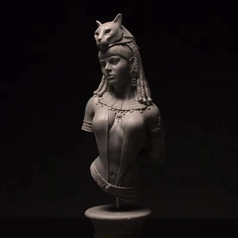 1/10 Egyptian Goddess, Resin Model Bust Kit, Mythology Theme, Unassembled and Unpainted