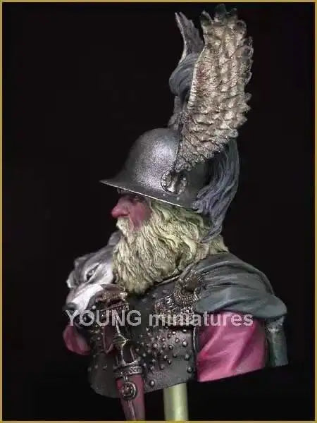 1/10 Medieval 6th Century Scandinavian Warrior, Resin Model Bust Kit, Unassembled and Unpainted