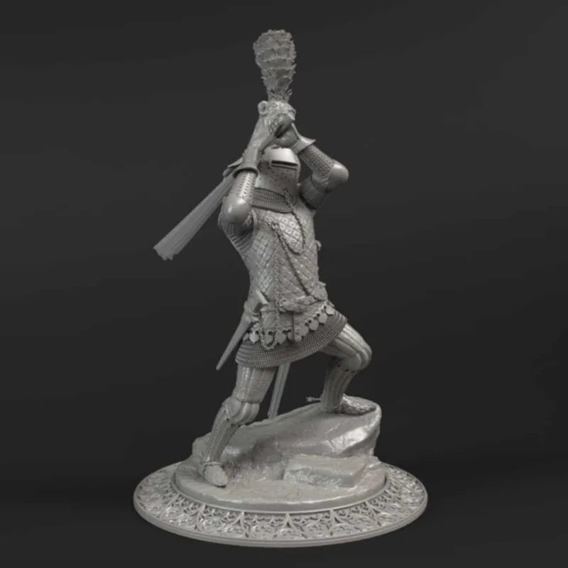 1/24 Medieval 14th Century Cavalier, 3 Figures, Resin Model Diorama Kit, Unassembled and Unpainted