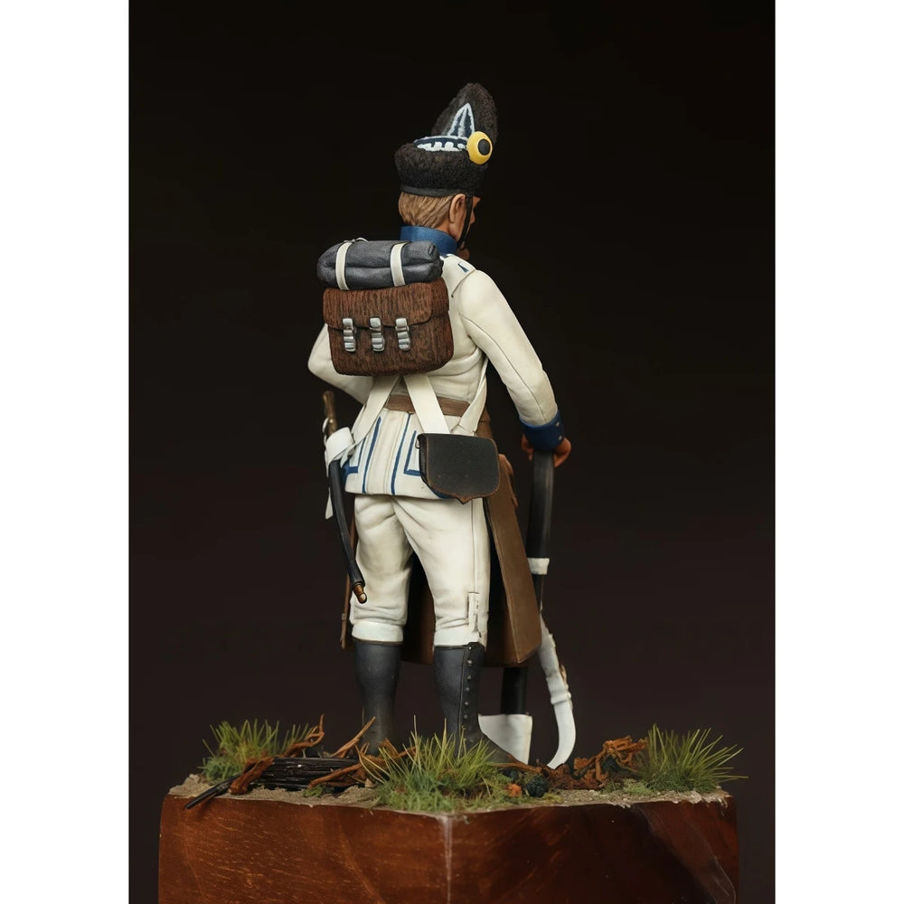 54mm Napoleonic Austrian Line Infantry, Resin Model Figure Kit, Unassembled and Unpainted