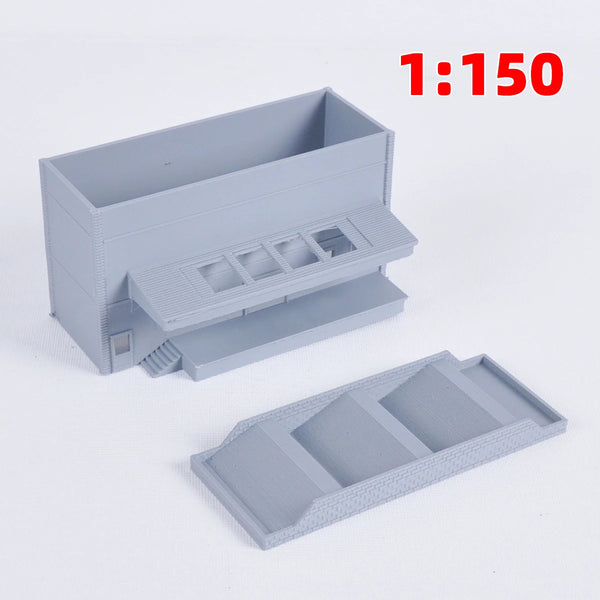 1/72 Industrial Warehouse & Factory Buildings, Resin Model Diorama Kit, Historical Theme, Unassembled and Unpainted