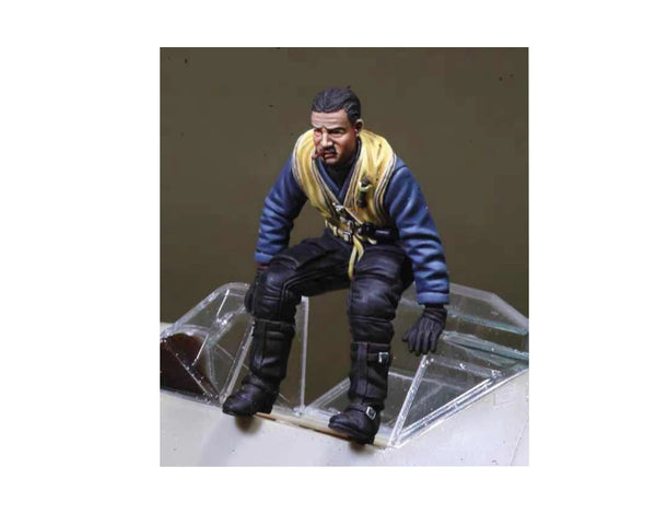 1/35 WWII Ace Pilot, Resin Model Figure Kit, Unassembled and Unpainted