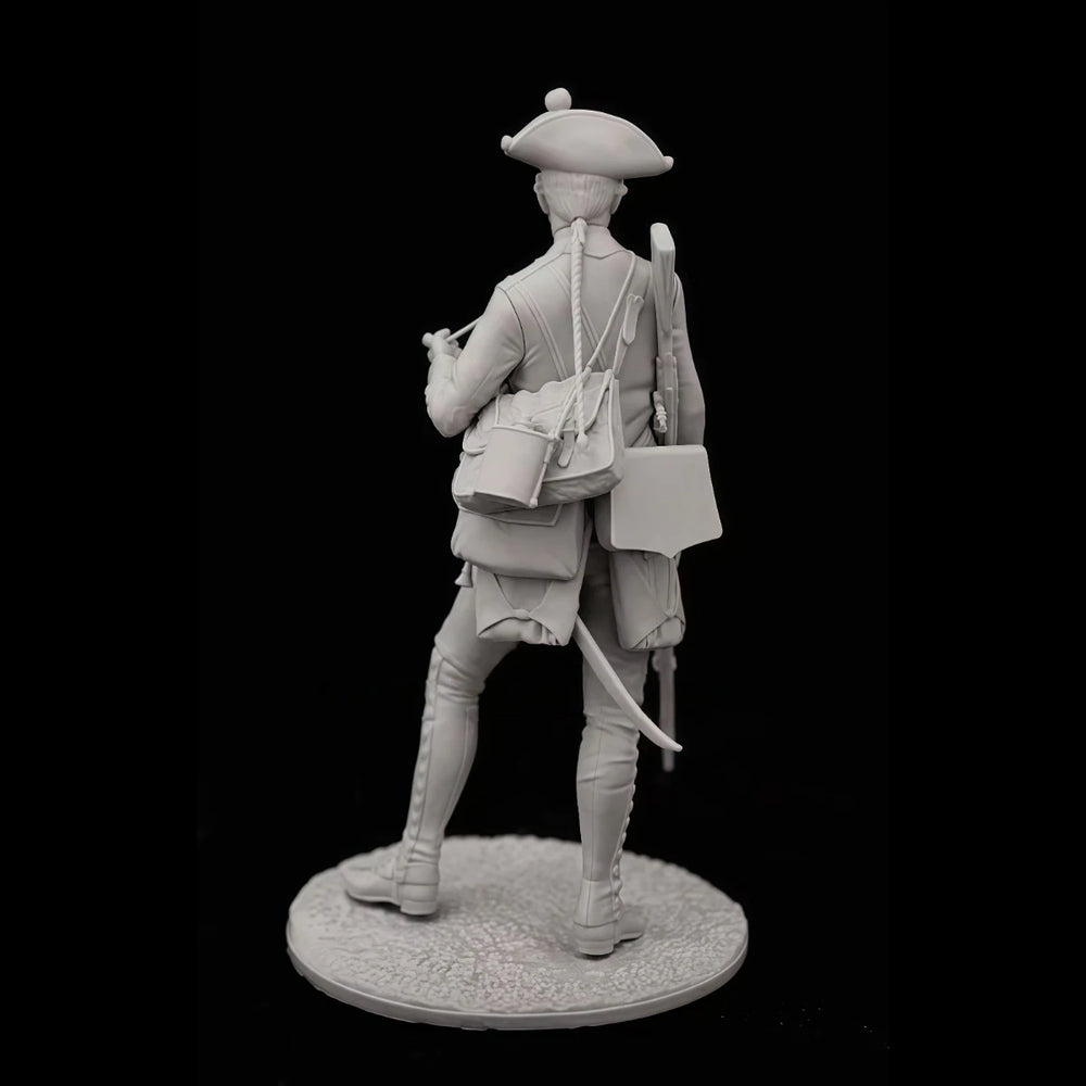 54mm Napoleonic Prussian Infantry, 3 Figures, Resin Model Figure Kit, Unassembled and Unpainted
