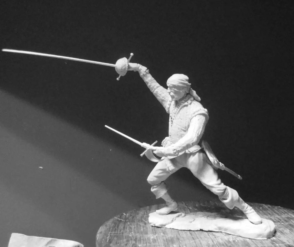 1/24 Warrior with Cape, Resin Model Figure Kit, Fantasy Theme, Unassembled and Unpainted