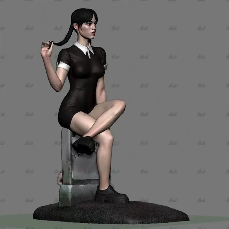 1/24 Gothic Cemetery Pin-up, Resin Model Figure Kit, Unassembled and Unpainted