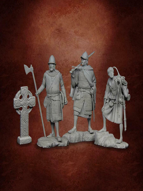 1/32 Ancient Warriors, 3 Figures, Resin Model Figure Kit, Unassembled and Unpainted