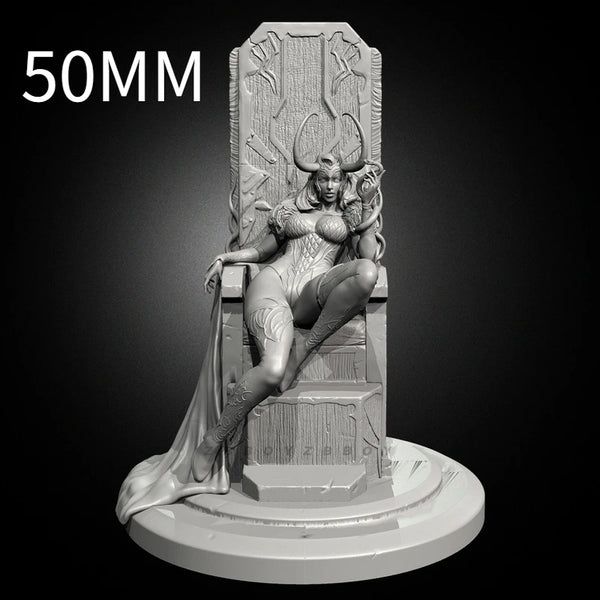 90mm Night Elf Female, 4 Figures, Resin Model Bust Kit, Fantasy Theme, Unassembled and Unpainted