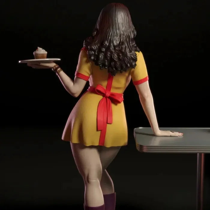 1/10 Waitress, Resin Model Figure Kit, Historical Theme, Unassembled and Unpainted