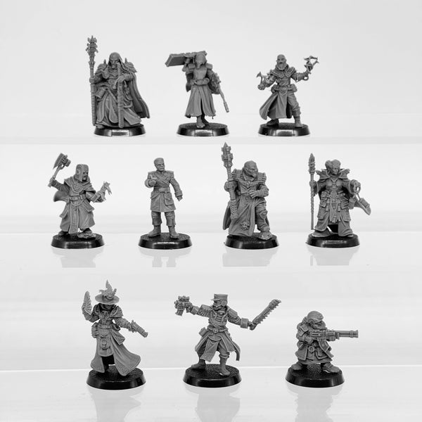 Medieval Royal Guard Elites Medieval, 10 Figures, Resin Model Figure Kit, Unassembled and Unpainted