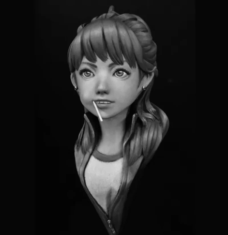 Character Female, Resin Model Bust Kit, Anime Theme, Unassembled and Unpainted