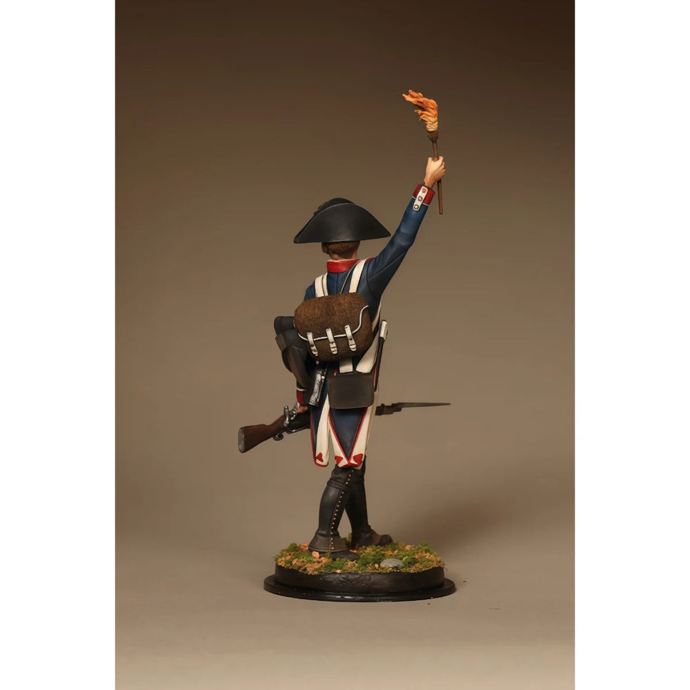 75mm Napoleonic French Line Infantry Fusilier, Resin Model Figure Kit, Unassembled and Unpainted