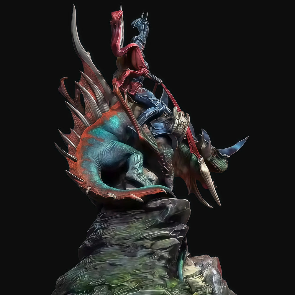 1/24 Beast Warrior & Knight, 2 Figures, Resin Model Figure Kit, Fantasy Theme, Unassembled and Unpainted