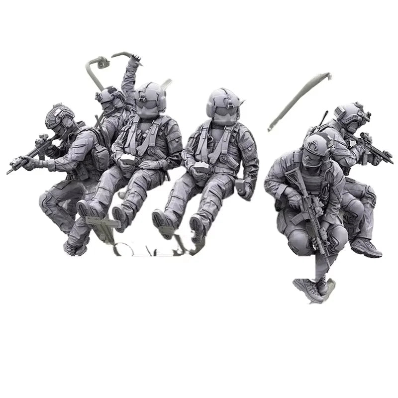 1/35 Modern Exoskeleton Assault Troopers, 9 Figures, Resin Model Figure Kit, Unassembled and Unpainted
