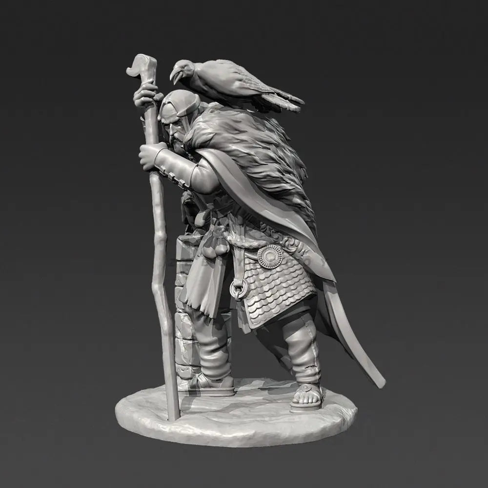 50mm Wizard Warrior, Resin Model Figure Kit, Fantasy Theme, Unassembled and Unpainted