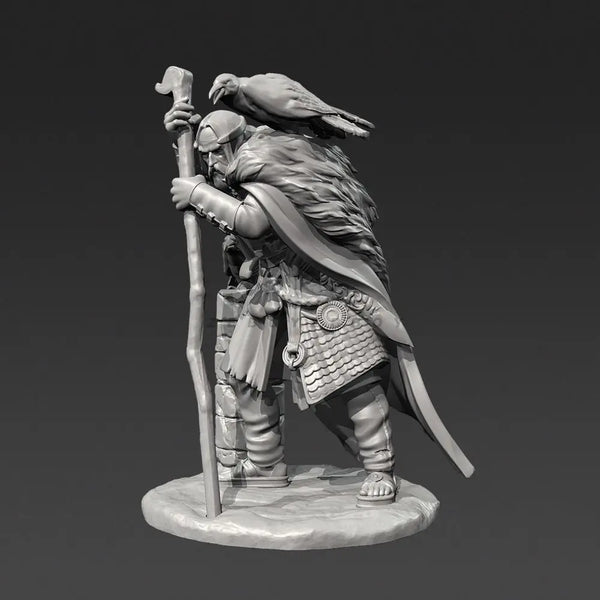50mm Wizard Warrior, Resin Model Figure Kit, Fantasy Theme, Unassembled and Unpainted
